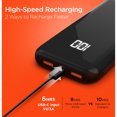 thumbnail image 4 of 10000mAh Dual USB + USB-C Power Bank with Digital Battery Indicator, 4 of 9