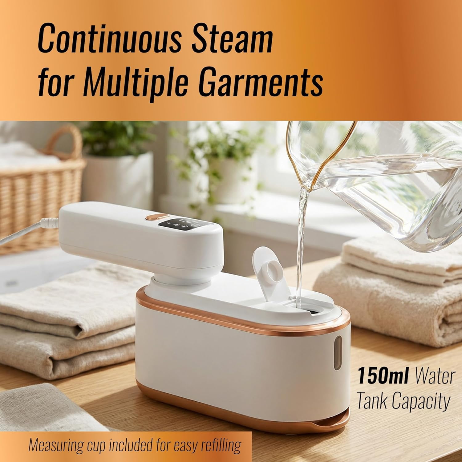 Steamer for Clothes Portable Travel - 1200W Handheld Garment 2 in 1 Steam Irons for Wrinkles - 10s Heat Up Mini Size Small Compact Lightweight Fabric Clothing Dress Steamers for Traveling