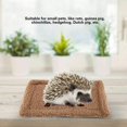 thumbnail image 4 of Small Guinea Pig Hamster Bed House Rectangular Plush Warm Mat Sleep Pad Cushion Pets 30*20cm (Light Brown), 4 of 5