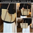 thumbnail image 2 of Kukuzhu Straw Beach Bag, Summer Woven Tote Bag Large Shoulder Handbag Straw Purses and Handbags for Women Vacation, 2 of 7