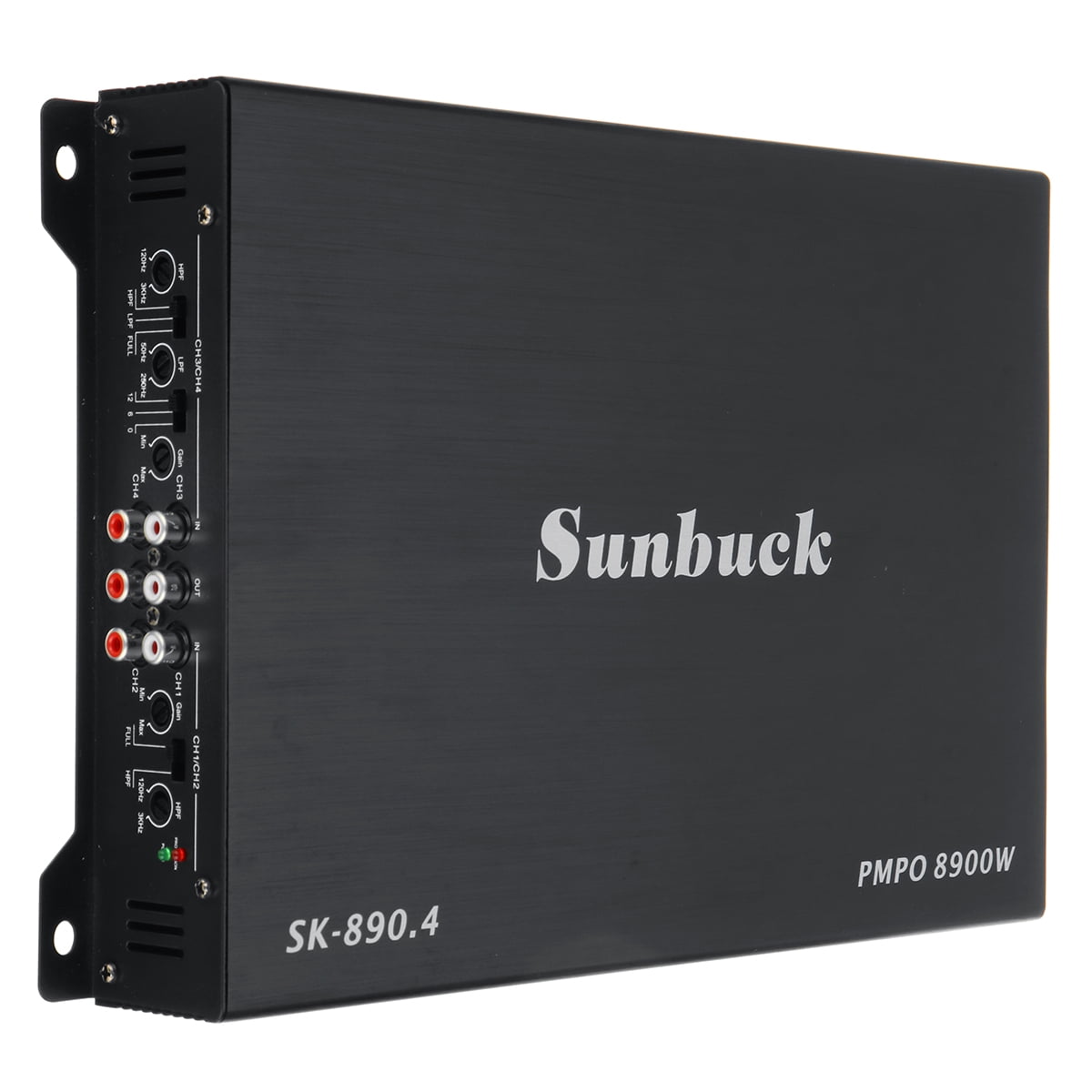 Sunbuck Car Power Amplifier, 4 Channel Stereo Power Amplifier Full Range, Class A/B Audio 12V