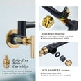 thumbnail image 4 of Wowow Wall Mounted Pot Filler with Double Joint Swing Arms in Black and Gold, 4 of 7