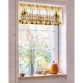 thumbnail image 4 of Valances for Windows Fence Sunflower Pumkin Rod Pocket Cafe Window Treatments Valance Curtains for Kitchen Bathroom Laundry Basement Windows 42"x12", 4 of 6