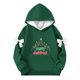 thumbnail image 5 of Sudadera con capucha para niños, moderna, informal, holgada, con estampado de manga larga, gorro con bolsillo de cuerda, sudadera de poliéster para niños., 5 of 5