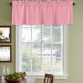 thumbnail image 4 of Pink Valances for Windows, Decorative Rod Pocket Window Valance Curtains, Pure Pink Short Curtain Drapes for Kitchen/Bathroom/Living Room, 2 Panels, 60" W x 18" L, 4 of 8