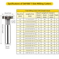 thumbnail image 3 of T Slot Milling Cutter HSS High Speed Steel Brazing Carbide Groove End Mill CNC Tool Machining Steel Metal Aluminum Diameter 8~80 FWZ, 3 of 7