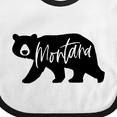 thumbnail image 4 of Inktastic Montana Black Bear Silhouette Boys or Girls Baby Bib, 4 of 4
