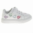 thumbnail image 2 of Kensie Girl Lace Up Stars Girls Casual Sneakers. (Little Kids Big Kids), White Multicolorr, Size: 10, 2 of 7