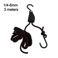 thumbnail image 2 of Yimiti 1/4 3/8 Plastic Dipped S Hook Hanging Rope Binding Rope Tent Pulley Lifting Rope,1/4-6Mm 3Meters, 2 of 9