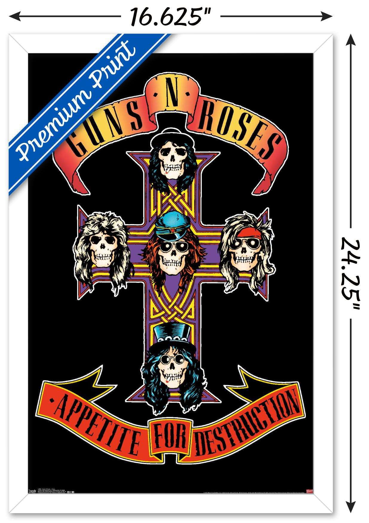 Guns N' Roses ポスター ◭☽＿Guns N' Roses Use Your Illusion World Tour Poster 1992