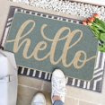 thumbnail image 4 of Blue Hello Winter Doormat, Christmas Home Decor Low-Profile Switch Rug Door Mat Floor Mat for Indoor Outdoor 17x29 Inch, 4 of 6