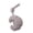 Grey, variant on Leather Croissant Shaped Keychain for Backpack Pendant, Lightweight and Durable, Unique Design for Fashionable Individuals, Portable Accessory, Beige