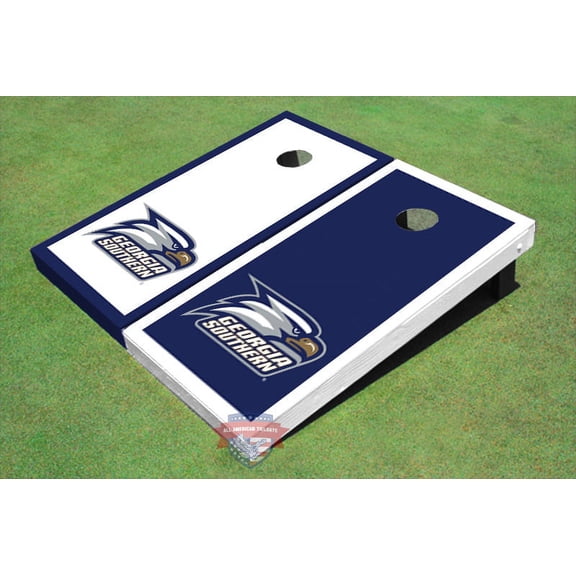Georgia Southern University Head Logo Alternating Border Cornhole Boards