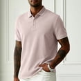 thumbnail image 2 of KLHDSF Men's Polo Shirts Short Sleeve Casual Knit Polo Shirt Vintage Golf T Shirts Old Money Tops Khaki XL, 2 of 6
