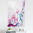thumbnail image 1 of Nature Tapestry, Curved Giant Flower Bodies and Butterflies Flying Spring Style Design, Fabric Wall Hanging Decor for Bedroom Living Room Dorm, 5 Sizes, Lilac Pink Sky Blue, by Ambesonne, 1 of 1