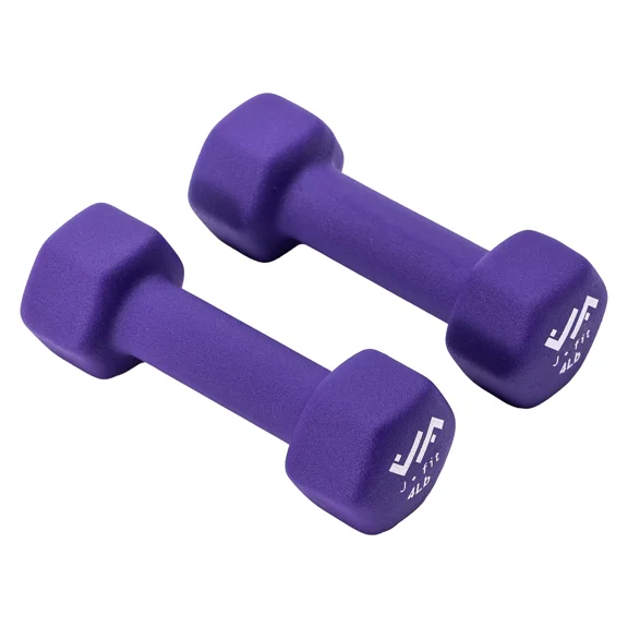 JFIT Neoprene Dumbbell (Set of 2), 4 LBS