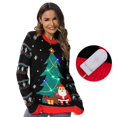 thumbnail image 4 of Jersey navideño Acekid para mujer y hombre, negro con luces LED, 4 of 9