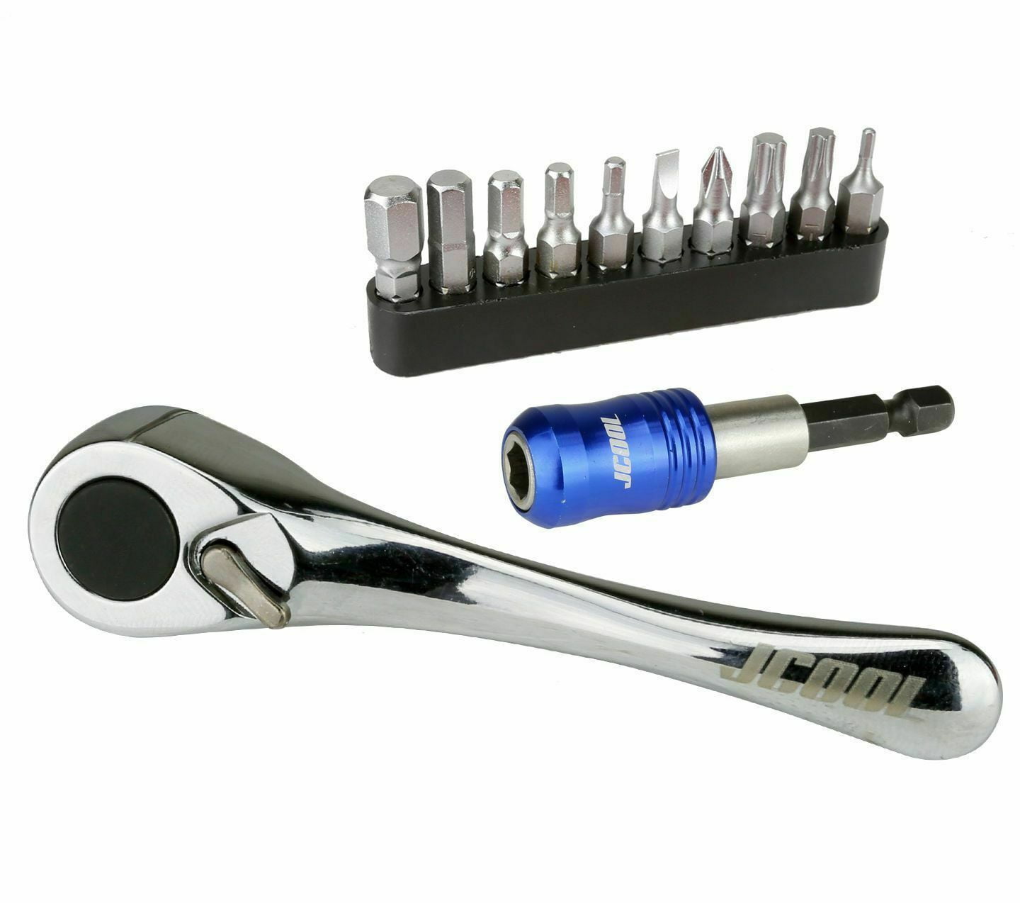 JCOOL Mini Ratchet Bike Repair Tool Kit with Pouch 1/4"