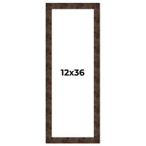 12x36 Frame Brown Burl Real Wood Picture Frame Width 1.625 Inches | Interior Frame Depth 0.5 Inches