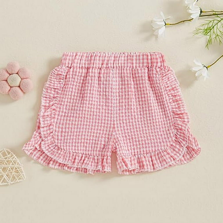 Girls' Shorts Toddler Kids Girl Summer Causal Plaid Shorts Elastic - Main Image