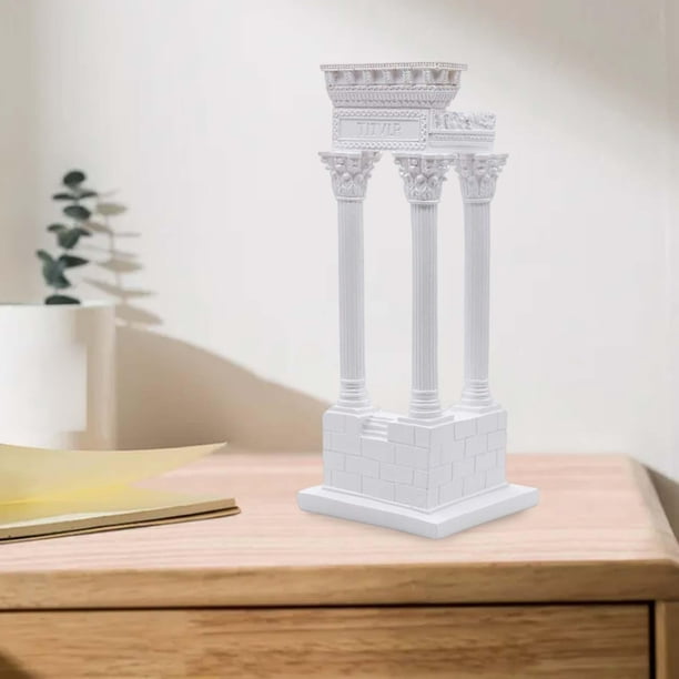 Estatua de de pilar romano, candelabro en miniatura, escultura, soporte de Pedestal de arquitectura para boda, decoración de jardín para sala estilo A Baoblaze Pilar Romano