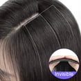 thumbnail image 4 of Seamless Forehead Wiglet Topper Synthetic 2pcs Clip in Bangs Extension Straight Topettes for Women With Thinning Hair (25cm Dark Brown), 4 of 7
