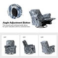 thumbnail image 3 of Tina's Home Upholstery 360° Swivel Recliner Set of 2, Nursery Chair with Nailhead Trim & Metal Base for Living Room & Nursery Comfort Damask, 3 of 6