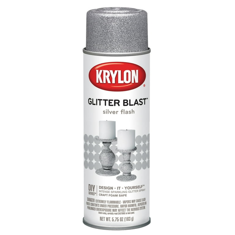 Krylon Glitter Blast Spray Paint, Silver Flash, 5.75 oz. 