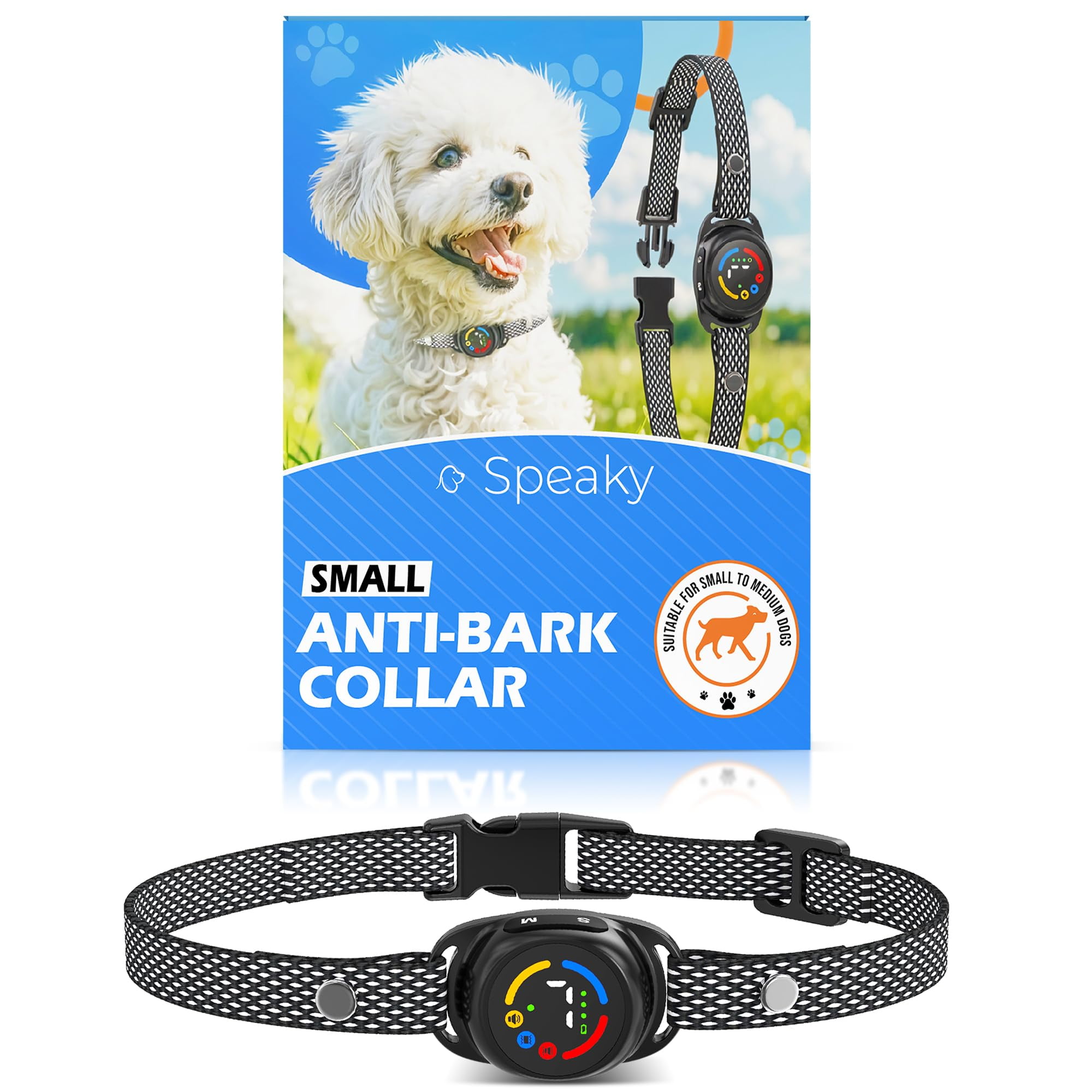 No-Shock Bark Collar For Dogs - Beep & Vibration Modes With 7 Sensitivity Levels