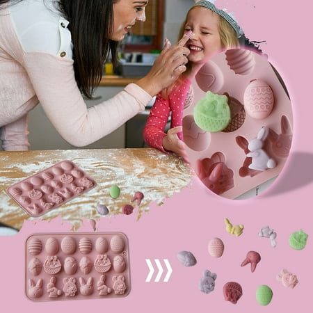 

ERTUTUYI Chocolate Baking Bunny DIY Silicone Cake Easter Molds Tool Cake Mould