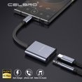 Hifi DAC Usb Type C To 3.5mm+UsbC Headphone Jack Adapter Aux Digital