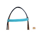 thumbnail image 4 of Western Horse Headstall Tack Bridle American Leather Turquoise Hilason, 4 of 7
