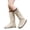 Beige, variant on Lightweight Foldable Tall Rubber Rain Boot Adjustable Drawstring Waterproof Calf High Proof Mud Boot Outdoor Gardening Walking Rain Shoe for Women Daily Travel Farm Yard Wet Weather Use