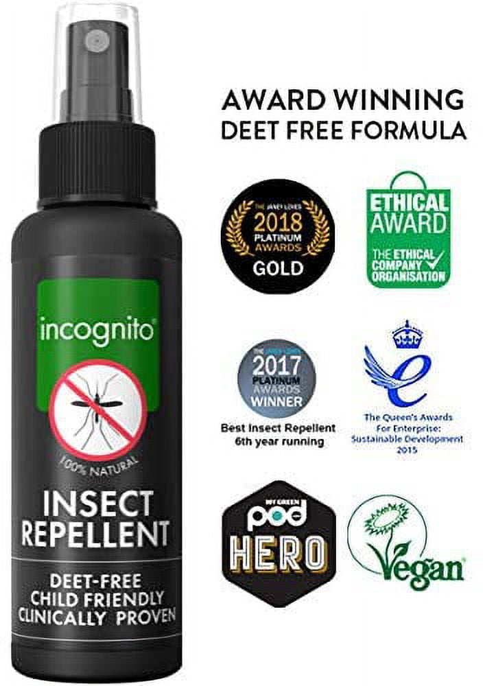 Incognito Multi - Award Winning 100% Natural DEET FREE Insect Repelling 2 in 1 Hair and Body Wash 6.7floz (200ml)