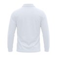 thumbnail image 5 of GEWSEY Mens Polo Shirt Long Sleeve Athletic Breathable Collar Golf Shirt Performance, Moisture Wicking, Business Casual, Collared Shirt, Soft (White, XL), 5 of 8