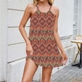 thumbnail image 2 of Sexy Vestido Corto Rayado Cuello Redondo Bolsillo Moda Casual, Poliéster Altamente Elástico para Ropa Interior Y Pijamas, 2 of 9