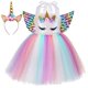 thumbnail image 1 of Vestido de fiesta de cumpleaños de princesa unicornio, conjunto de falda tutú brillante, diadema de cuerno, alas, alas de hadas, traje de Cosplay zhangyuxiang unisex, 1 of 2