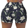 thumbnail image 2 of Fotbe Lilies Flowers Shorts Sin Costuras – Shorts Deportivos de Cintura Alta para Mujer, Elásticos para Gimnasio, Yoga, Running o Ciclismo-X-Large, 2 of 8
