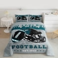 thumbnail image 2 of Manfei Kids American Philadelphia Full Size Comforter Sets, Soccer Lover Bedding Comforter Set, Rugby Sports Competition Reversible Bedding Sets, Breathable Home Decor, 3 Pieces, 2 of 6