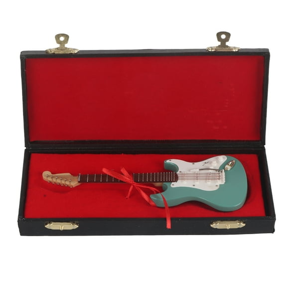 Mini réplica de guitarra, modelo de instrumento musical, decoración para el hogar y la oficina.