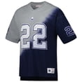 thumbnail image 2 of Men's Mitchell & Ness Emmitt Smith Navy/Gray Dallas Cowboys Retired Player Name & Number Diagonal Tie-Dye V-Neck T-Shirt, 2 of 3