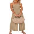 thumbnail image 4 of Combinaison Sans Manches à Épaules Dénudées pour Femmes Pantalon Large, 4 of 7