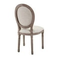 thumbnail image 3 of Ergode Emanate Vintage French Upholstered Fabric Dining Side Chair - Beige, 3 of 5