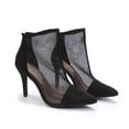 thumbnail image 2 of Pennysue Women's Sexy Mesh Heeled Boots Pointed Toe Stiletto Heels Sandals Dressy Ankle Boots for Dressy Party Black 8M, 2 of 7