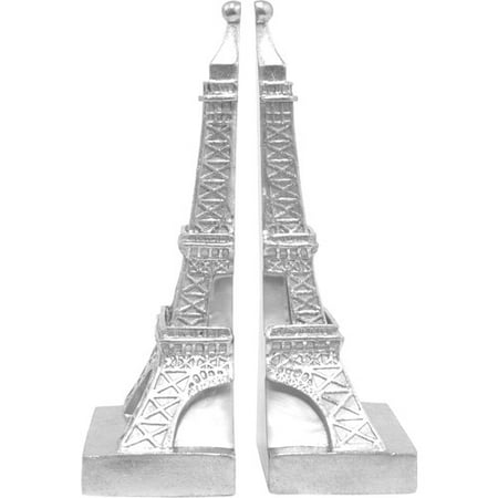 Silver Monochrome Resin - Unique Silver Resin Small Eiffel Tower Bookend