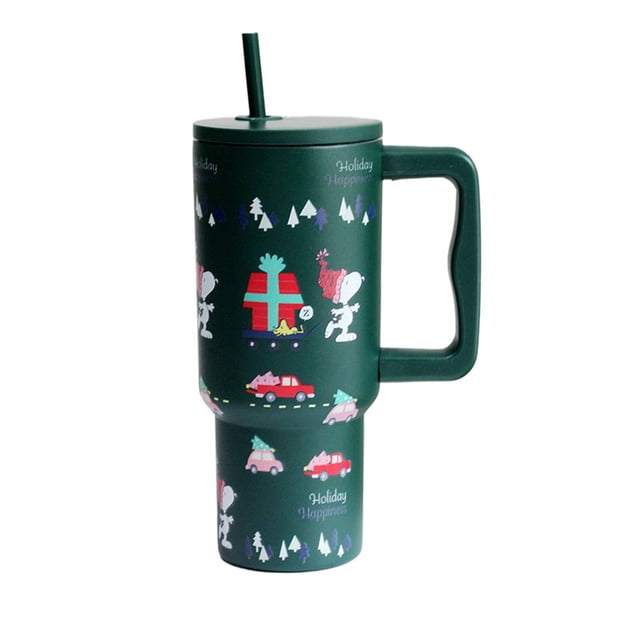 Clearance! 40OZ Cartoony Ice Cup Insulated Water Bottle with Lid for Her