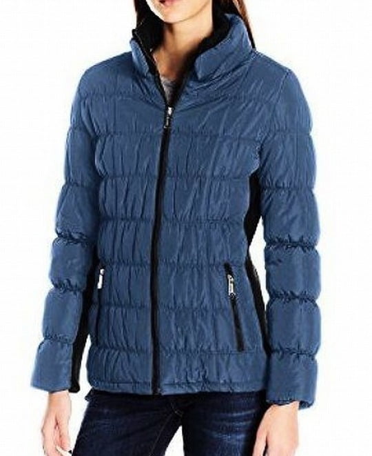 Download Calvin Klein NEW Blue Womens Size Small S Puffer Mock-Neck ...