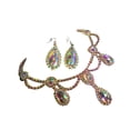 thumbnail image 3 of Pendientes Fernando Conjunto de joyas Accesorios de vestuario Declaración brillante Gota de lágrima para fiesta de graduación boda Estilo A, 3 of 8