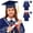4-Dark Blue, variant on Dpytoraw Kids Graduation Cap and Gown Set, Preschool & Kindergarten Graduation Outfit with Tassel Size 3-4 Years