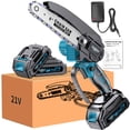 thumbnail image 1 of 21V Cordless Mini Chainsaw, 6" Portable Handheld Electric Saw with Safety Lock, Rechargeable for Tree Trimming & Yard Work, 1 of 1